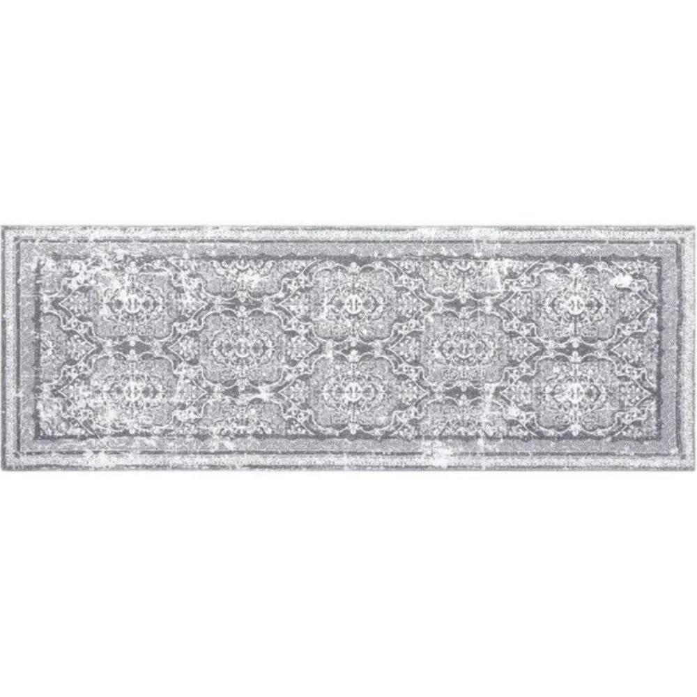 2x6 Grey Hallway Runner Rug, Soft Shaggy Washable Non-Slip Rug for Entry & Home